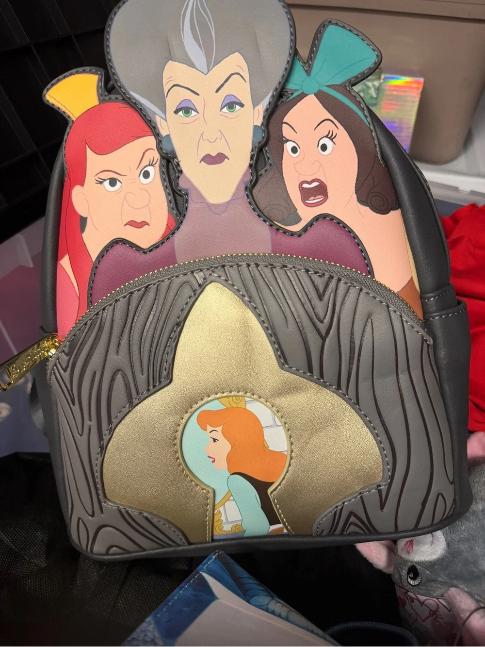 Disney x Loungefly Cinderella Villains Mini Backpack w/ zip around wallet.